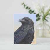 Crow Raven Zonsondergang Schilderij Kunst Briefkaart (Staand voorkant)