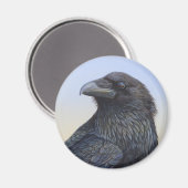 Crow Raven Zonsondergang Schilderij Kunst Magneet (Voorkant / Achterkant)