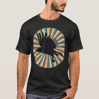 Crow Retro Raven Odin Viking Fans Hugin en T-shirt