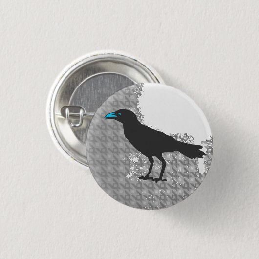 Crow Ronde Button 3,2 Cm (Voorkant /achterkant)
