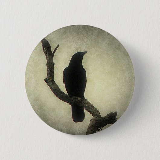 Crow Ronde Button 5,7 Cm (Voorkant)