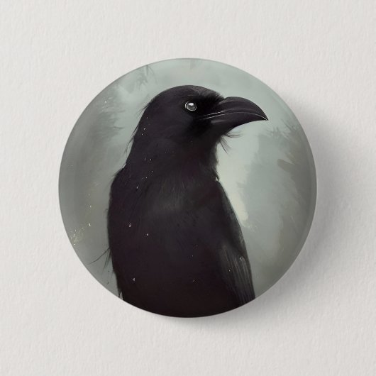 Crow Ronde Button 5,7 Cm (Voorkant)