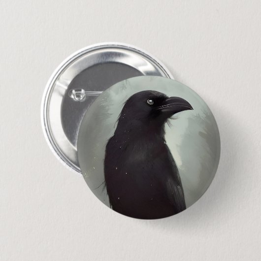 Crow Ronde Button 5,7 Cm (Voorkant /achterkant)