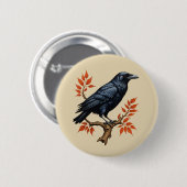Crow Ronde Button 5,7 Cm (Voorkant /achterkant)