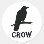Crow Ronde Sticker (Voorkant)