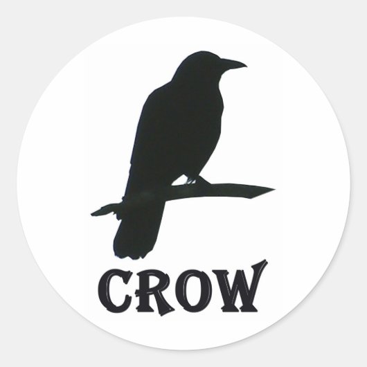 Crow Ronde Sticker (Voorkant)