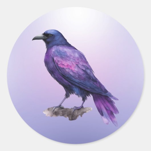 Crow Ronde Sticker (Voorkant)