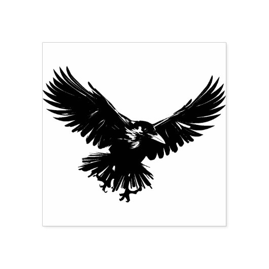 Crow Rubber Stamp Rubberstempel (Afrduk)