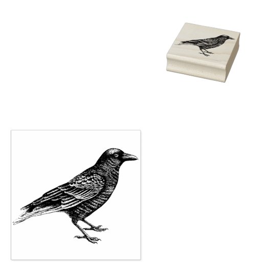 Crow Rubber Stamp Rubberstempel (Gestempeld)