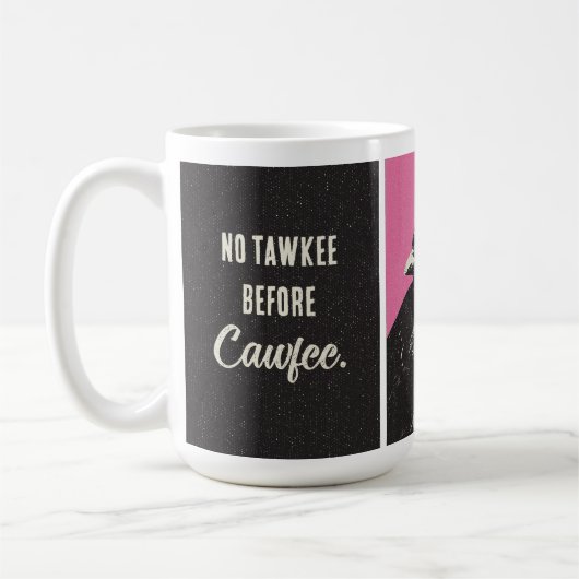 Crow Santa Pink Black Cawfee Christmas Coffee Mug Koffiemok (Links)
