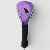 Crow Silhouette Lavender Paarse Moon Golfheadcover (Voorkant)