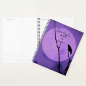 Crow Silhouette Lavender Paarse Moon Planner (Display)