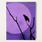 Crow Silhouette Lavender Paarse Moon Planner (Achterkant)
