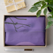 Crow Silhouette Lavender Paarse Moon Tissuepapier (Geschenk)