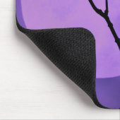 Crow Silhouette Paarse Moon Muismat (Hoek)