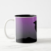  Crow Silhouette Tweekleurige Koffiemok (Links)
