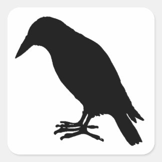Crow Silhouette Vierkante Sticker
