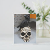 Crow & Skull Briefkaart (Staand voorkant)