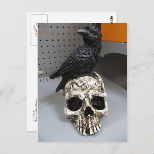Crow & Skull Briefkaart (Voorkant / Achterkant)
