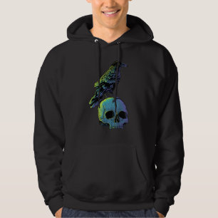 Crow Skull Spooky Raven Gothic Halloween A Hoodie