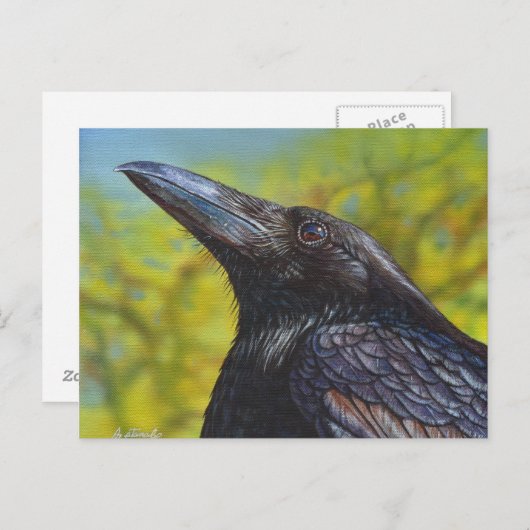 Crow Spring Sky Briefkaart (Voorkant / Achterkant)