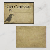Crow & Star- Prim Cards voor Cadeaubonnen Kortingskaartje (Voorkant / Achterkant)