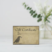 Crow & Star- Prim Cards voor Cadeaubonnen Kortingskaartje (Staand voorkant)