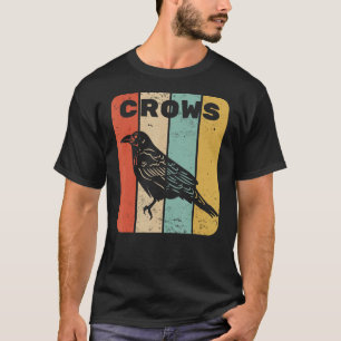 Crow  Sunset Retro Style Cute Raven 3 T-shirt