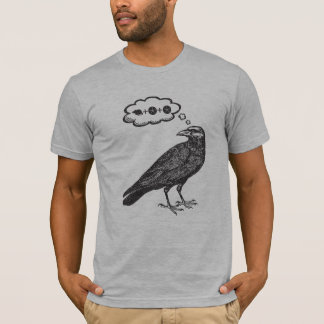 Crow Thinking of Food - Wingspan Bird Board Game T-shirt