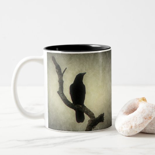 Crow Tweekleurige Koffiemok (Met donut)