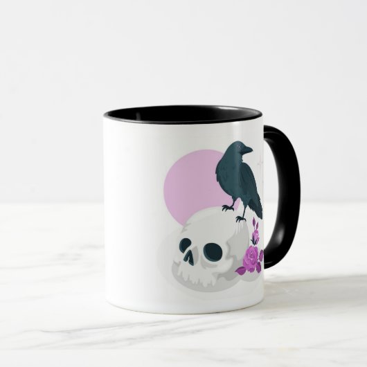 Crow Two-Tone Coffee Mok (Voorkant rechts)