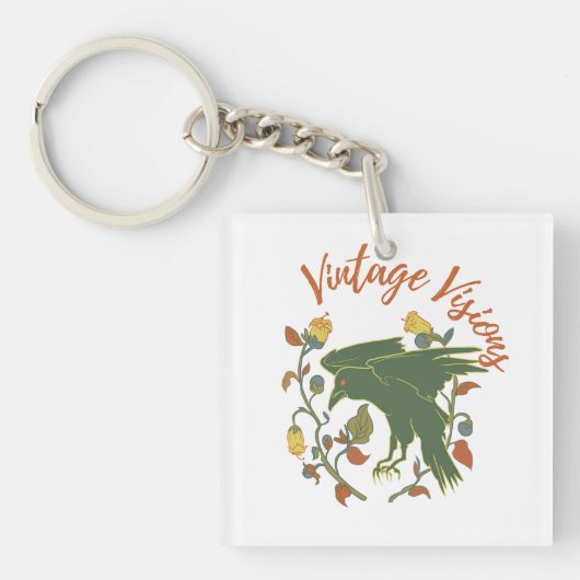 -Crow Visies Acrylische Sleutelhanger (voorkant)