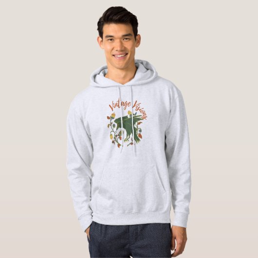  Crow Vision Mannen Hoodie Sweatshirt (Voorkant volledig)