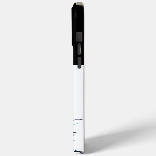 Crow Vogel Moderne Lijn Tekening Kunst Aangepaste Case-Mate iPhone Case (Achterkant / Links)