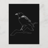 Crow (voor donkere achtergronden) briefkaart (Voorkant)