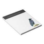 Crow Waterverf Art | Naam toevoegen Notitieblok (Schuin)