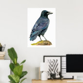Crow Waterverf Painting Poster (Thuiskantoor)