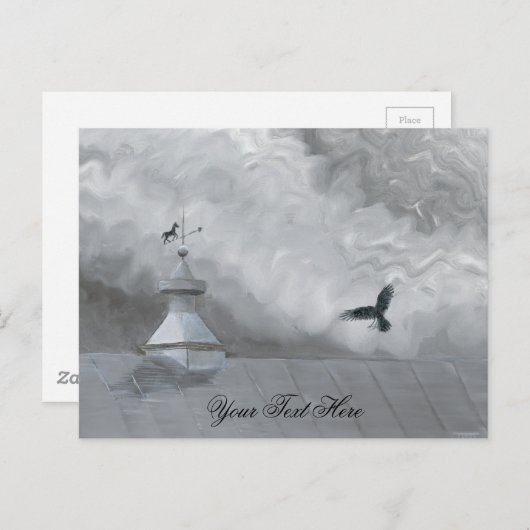 Crow & Weather Vane briefkaart (Voorkant / Achterkant)