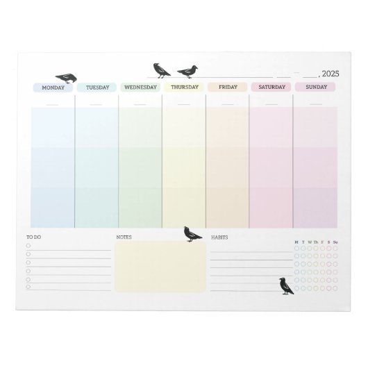 Crow Weekly Planner Notitieblok (Voorkant)