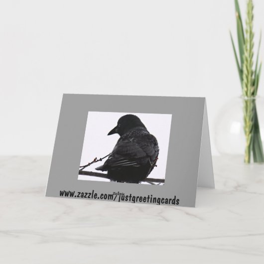 Crow Wenskaart Kaart (Achterkant)