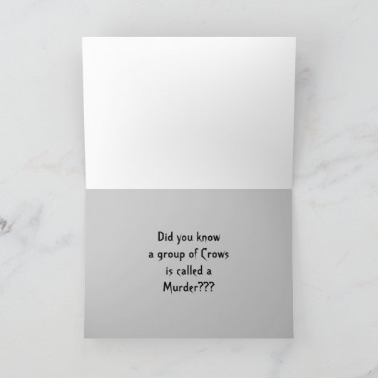 Crow Wenskaart Kaart (Binnen)