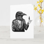 Crow Wenskaart Kaart (Gele Bloem)