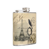 Crow Wereldbol Paris Flask Heupfles (Rechts)