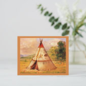 Crow WigWam. George Catlin's kunst Briefkaart (Staand voorkant)