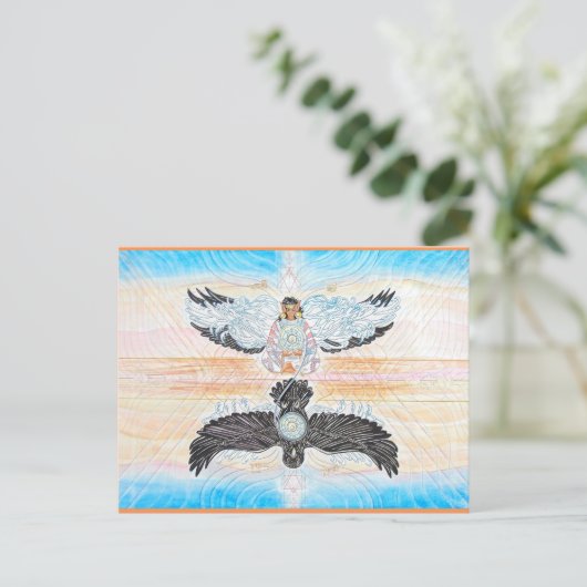 Crow Woman Fairy Briefkaarten (Staand voorkant)