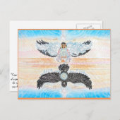 Crow Woman Fairy Briefkaarten (Voorkant / Achterkant)