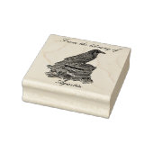 Crow Wooden Stamp In The Library Rubberstempel (Stempel)