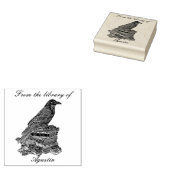 Crow Wooden Stamp In The Library Rubberstempel (Gestempeld)