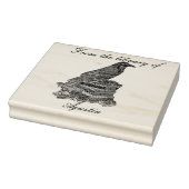 Crow Wooden Stamp In The Library Rubberstempel (Stempel)