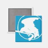 Crowbar Magnet wit/blauw, rond en vierkant (Voorkant / Achterkant)